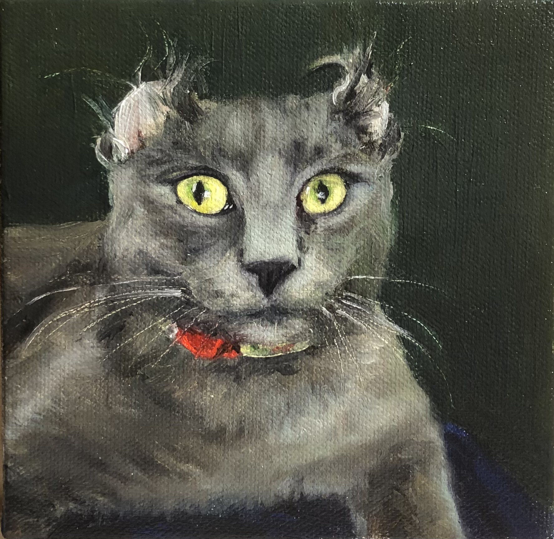 Pip, 2023, oil on canvas, 6x6"
Commissioned Pet Painting
Emily Roth Arts, LLC.