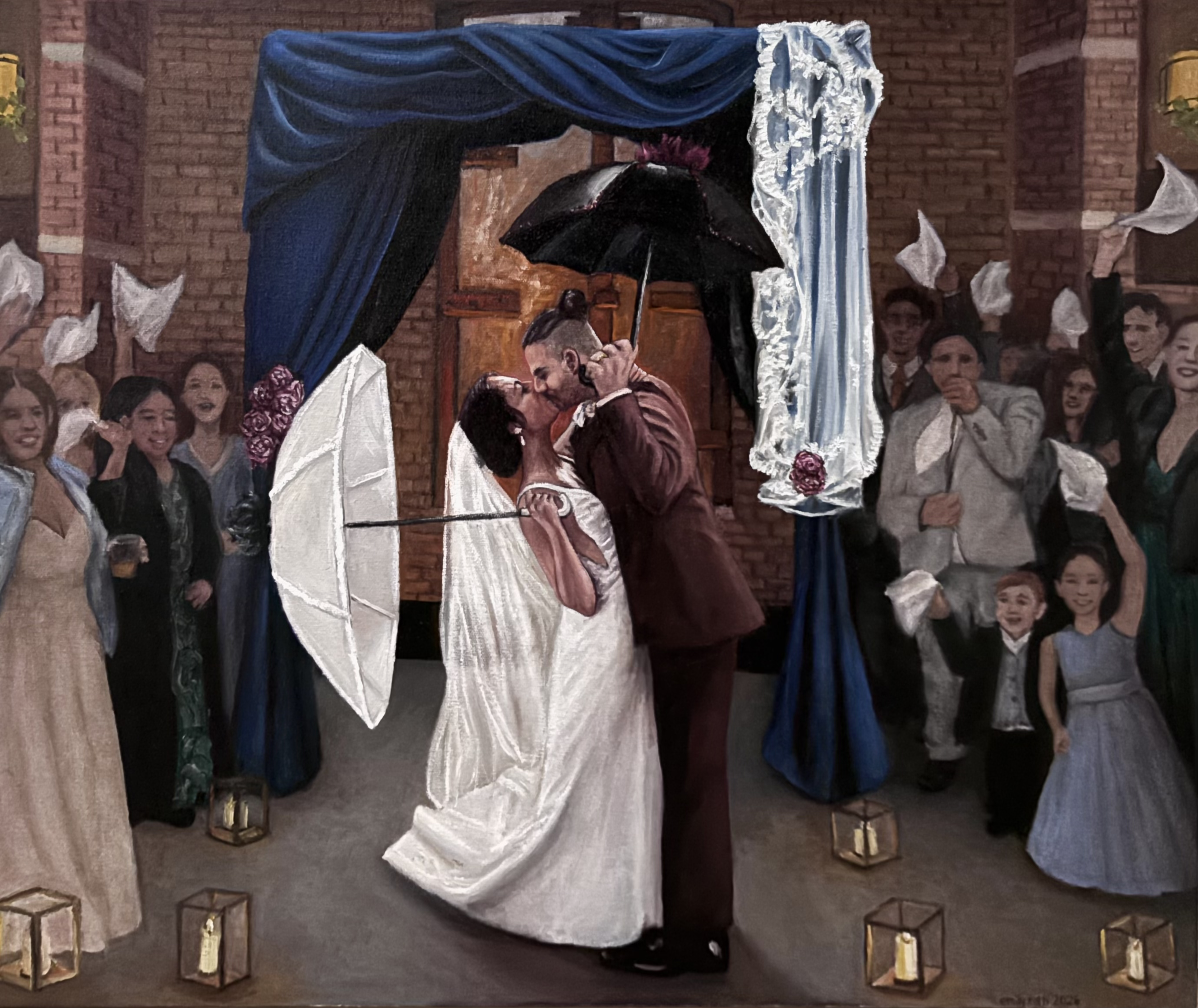 Mr. & Mrs. Prouser, 2026, oil on canvas, 24x20"
Live Wedding Painting
Emily Roth Arts, LLC.