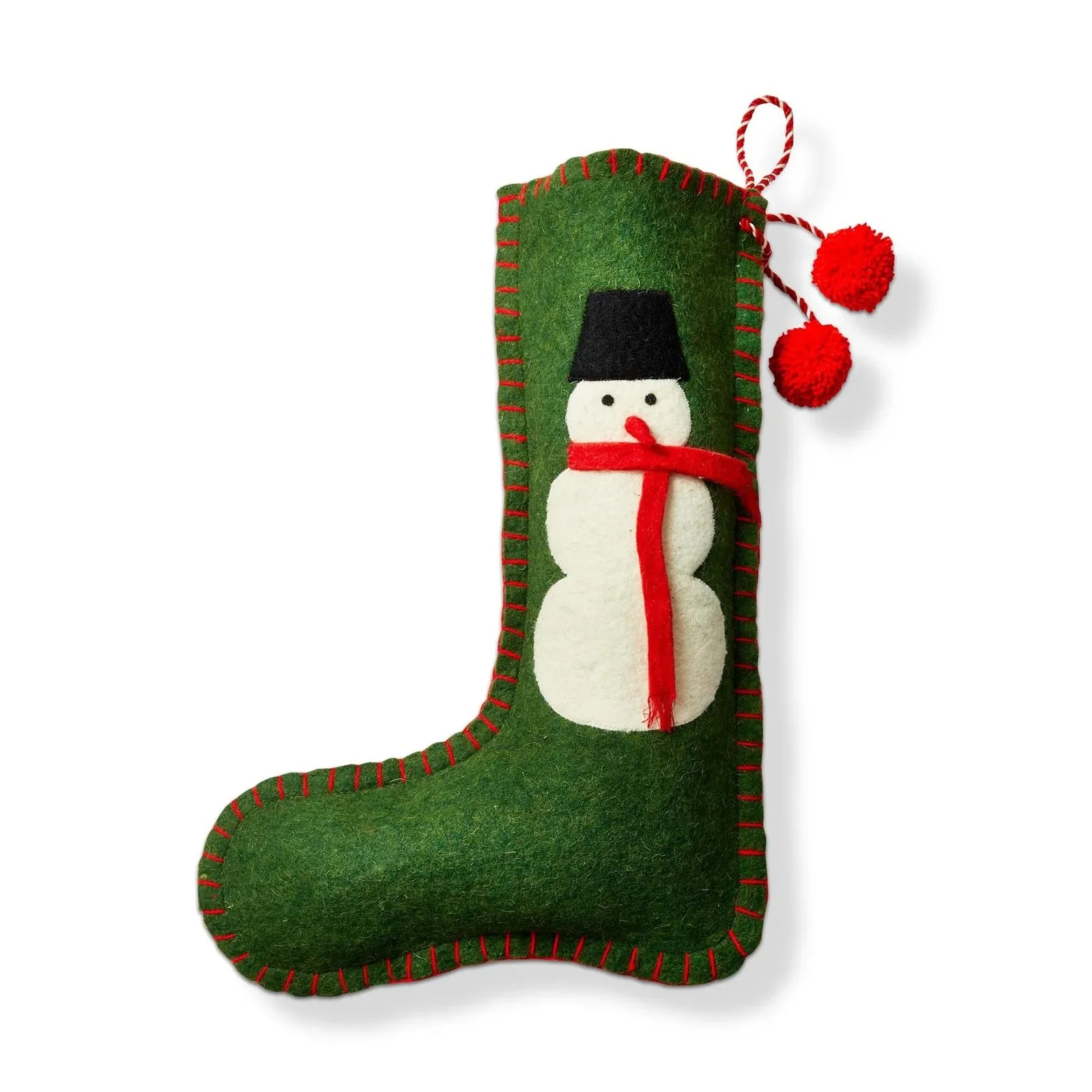 Snowman Felt Stocking