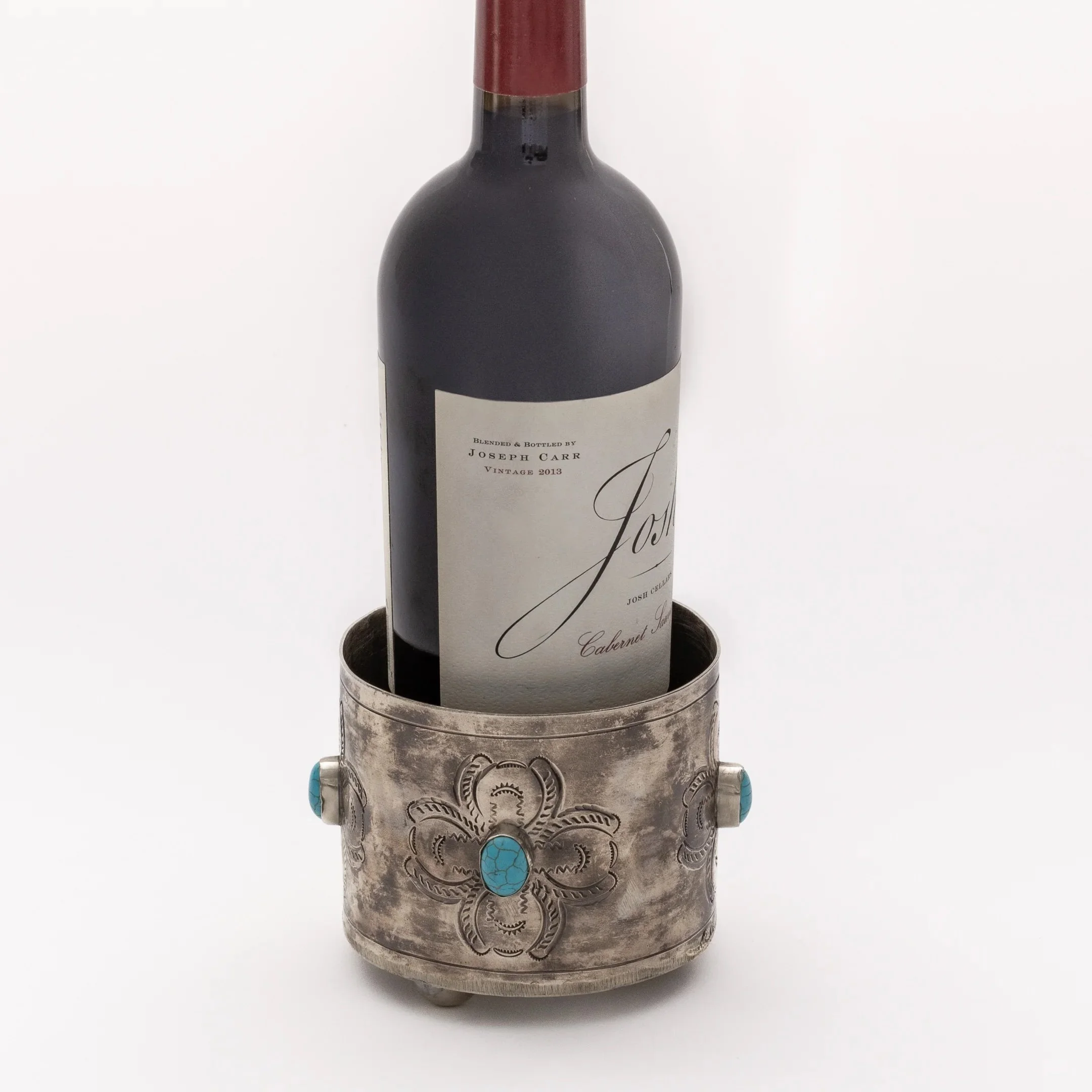 Fleur de Lys Stamped Silver Coaster