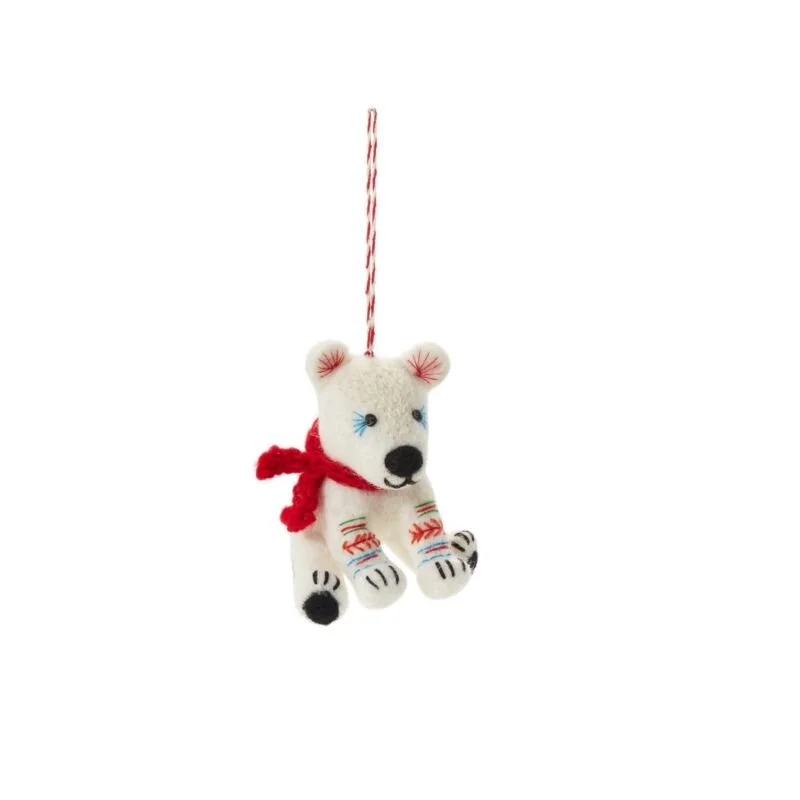 Fair Isle Polar Bear Ornament