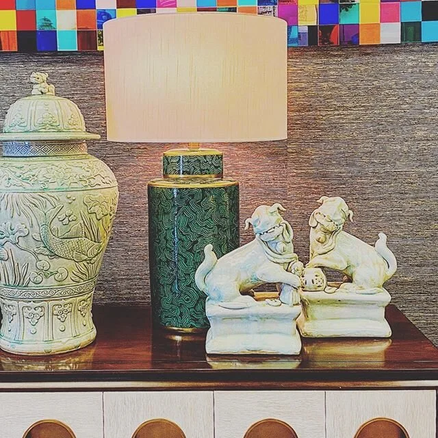 CELADON. 
We&rsquo;re just loving our new arrivals at @paradigm_texas 
Celadon Foo Dogs and Temple Jar are gorgeous accessories for your home!!
Fine Art by @artdesignlife .
.
.
#luxurylifestyle #foodogs #asiandecor #interiordesign #interiordesignerse