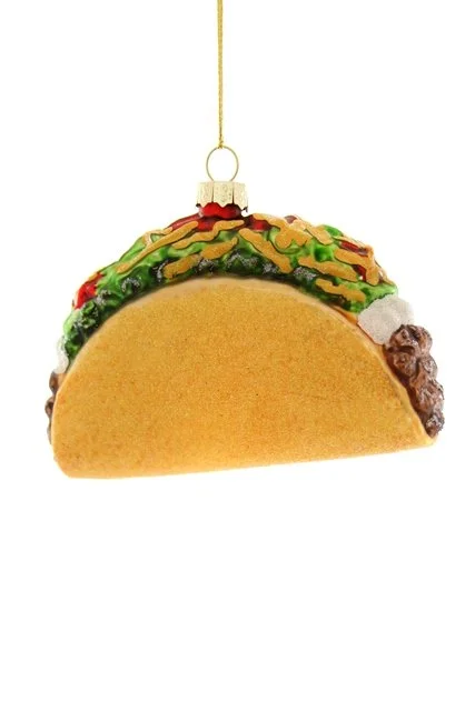 Taco Glass Ornament
