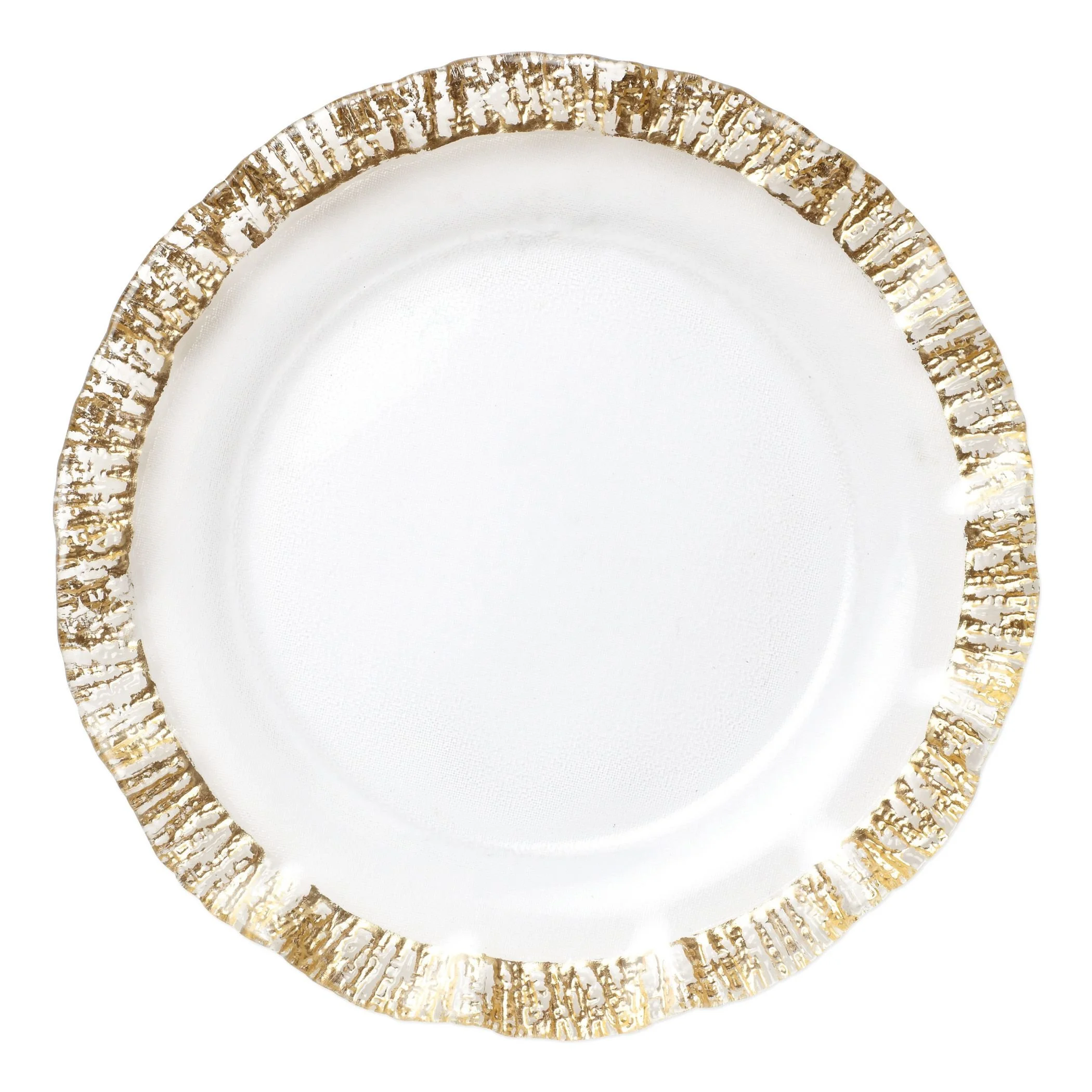 Vietri Rufolo Glass Gold Service Plate/Charger