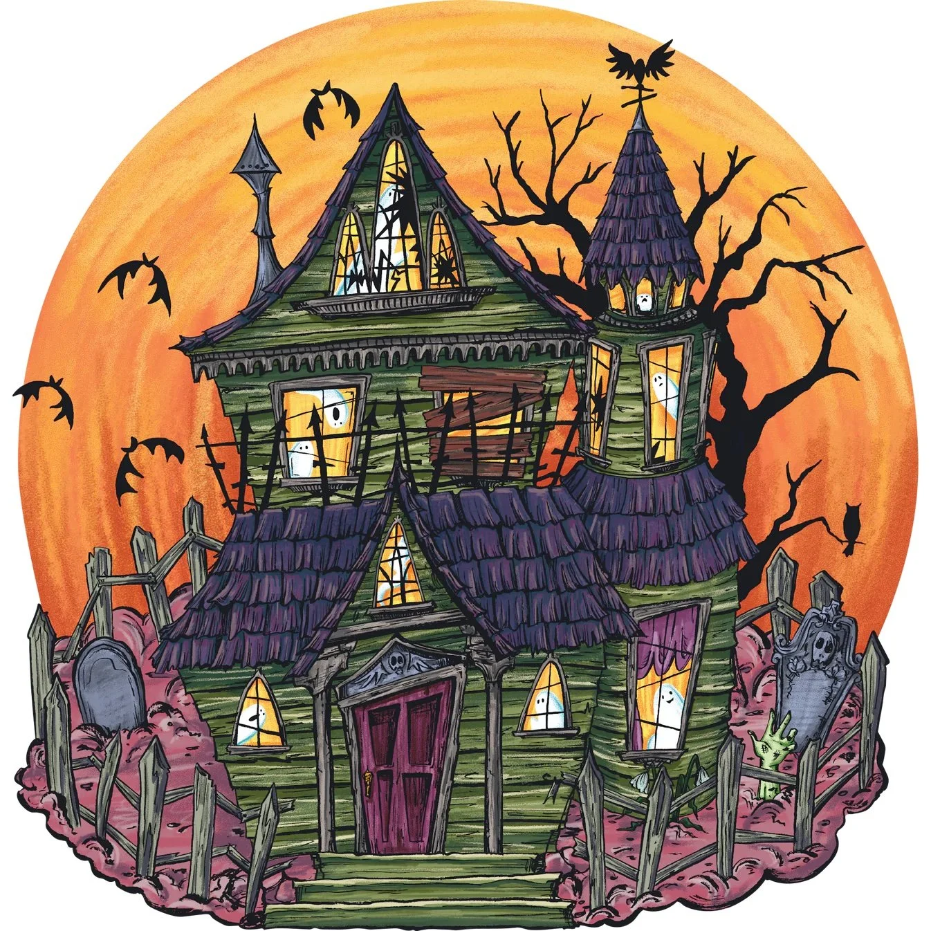 Haunted House Placemats, Set of 12.jpg