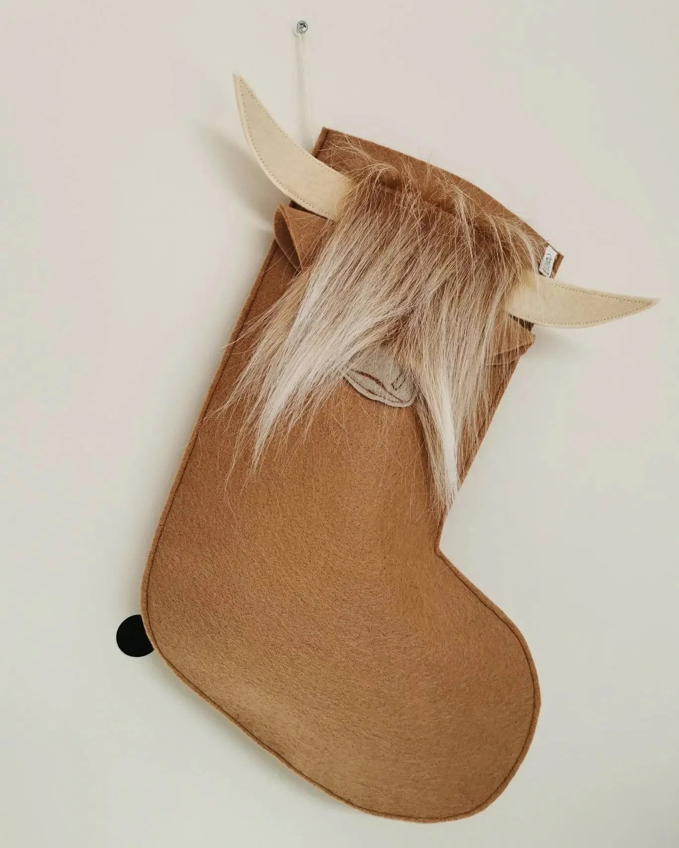 Nordic Felt Highland Cow Stocking