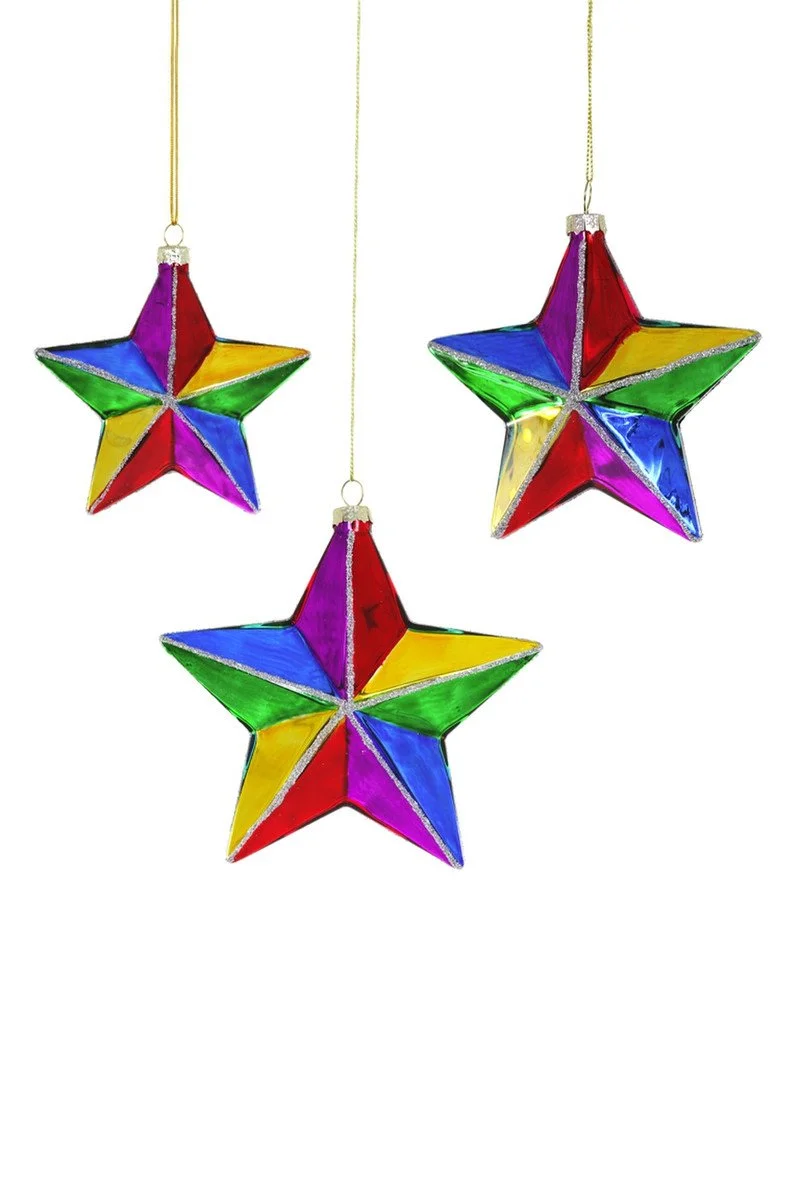 Spectrum Star Ornament, 3 Sizes