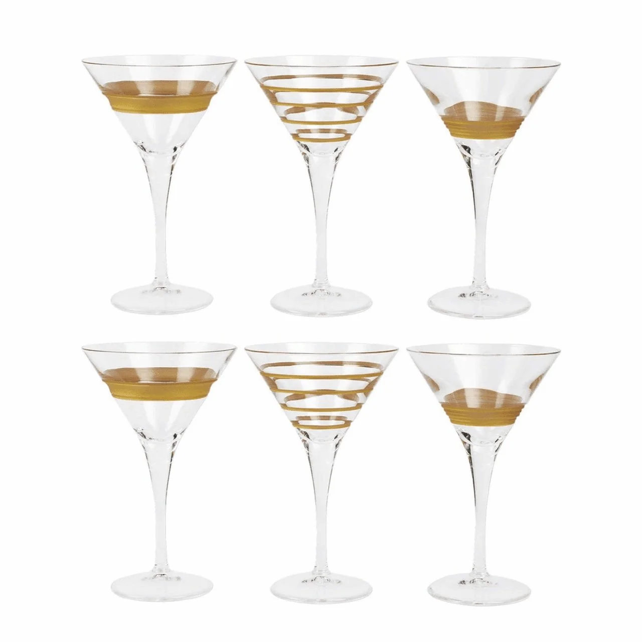 Vietri Raffaello Martini Glasses, Set of 6