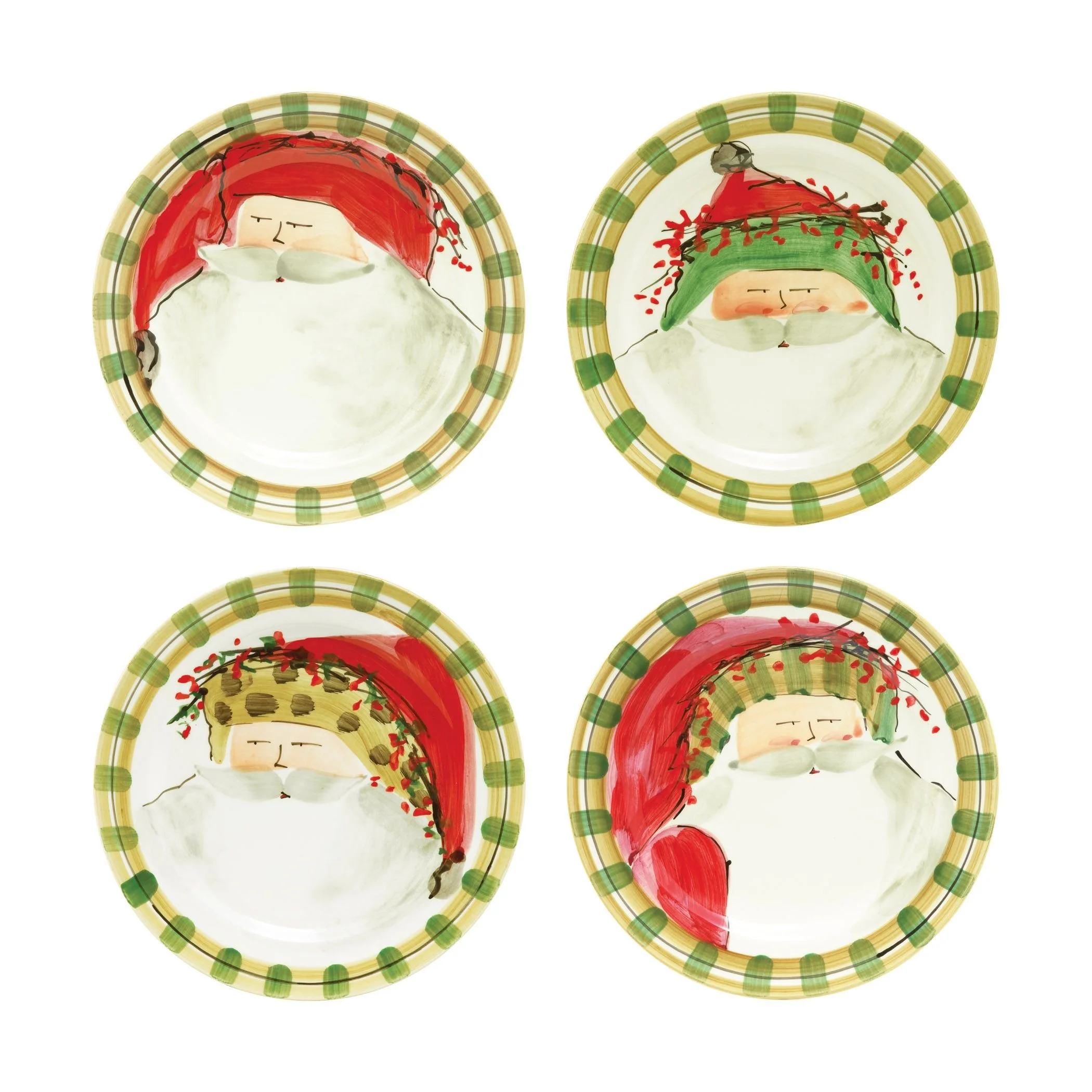 Vietri Old St Nick Salad Plates, Set of 4