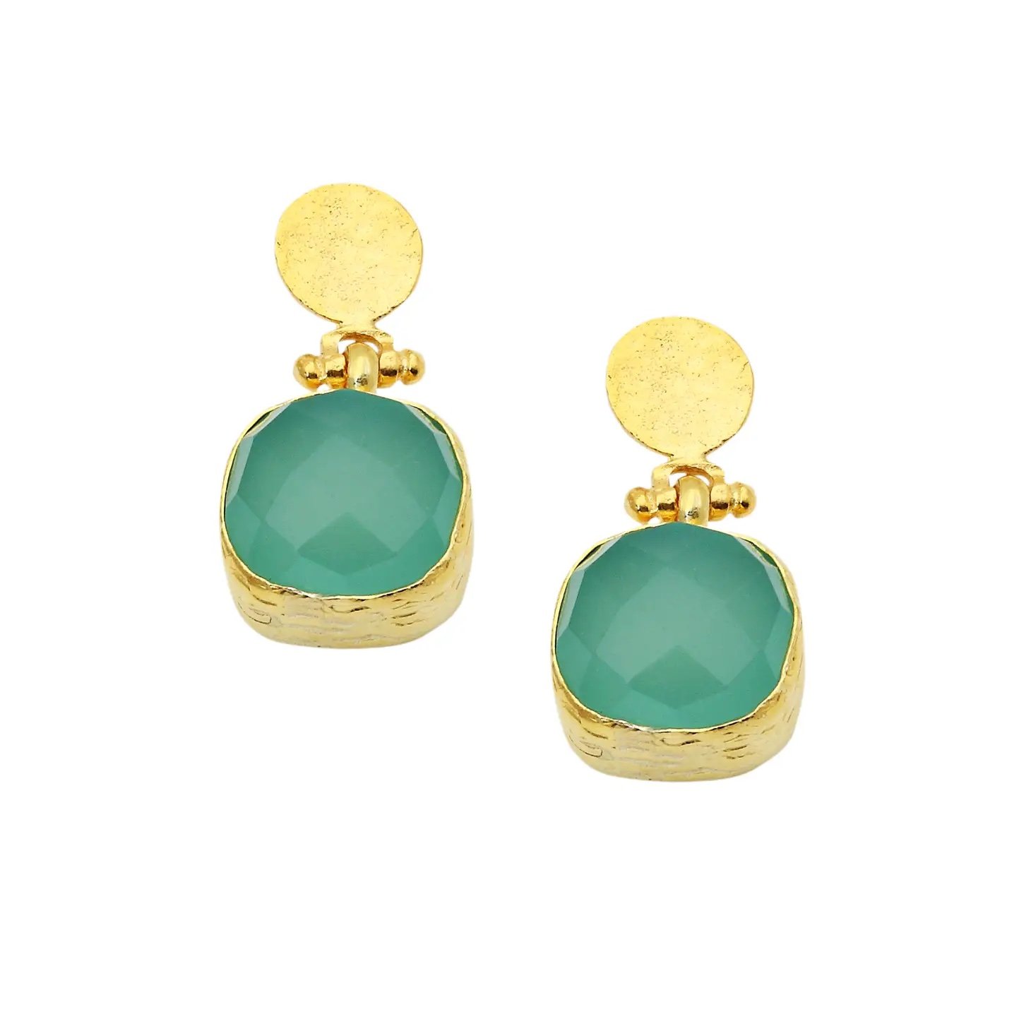 Cushion Cut Aqua Chalcedony Earring.jpeg