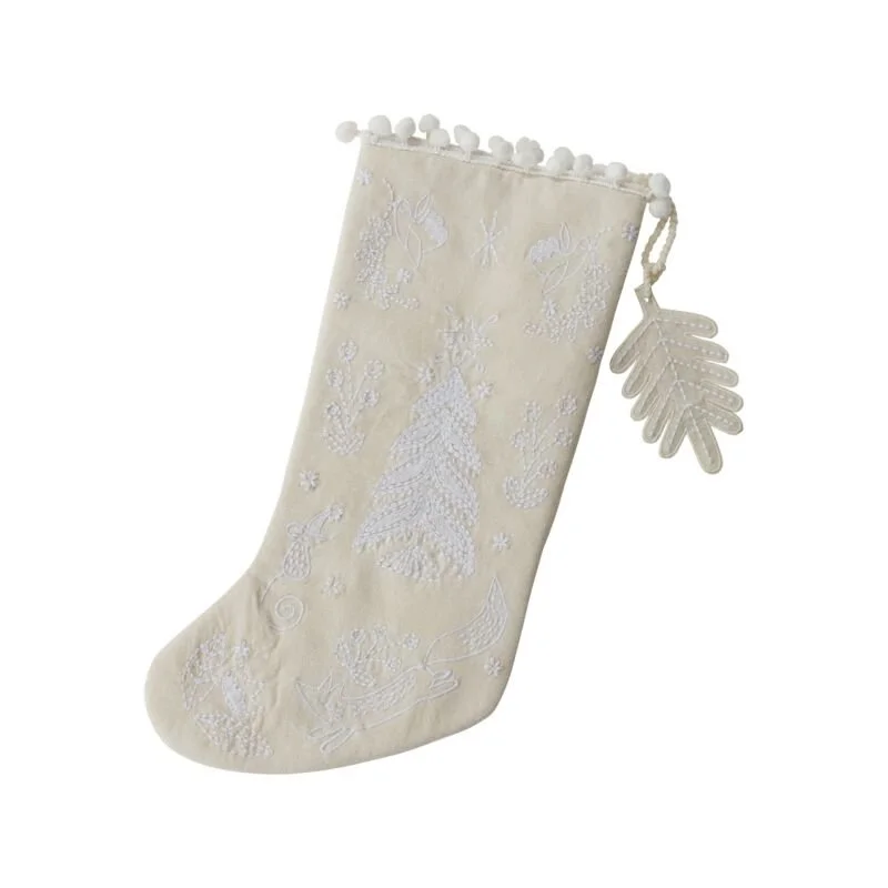 Winter Embroidered Stocking