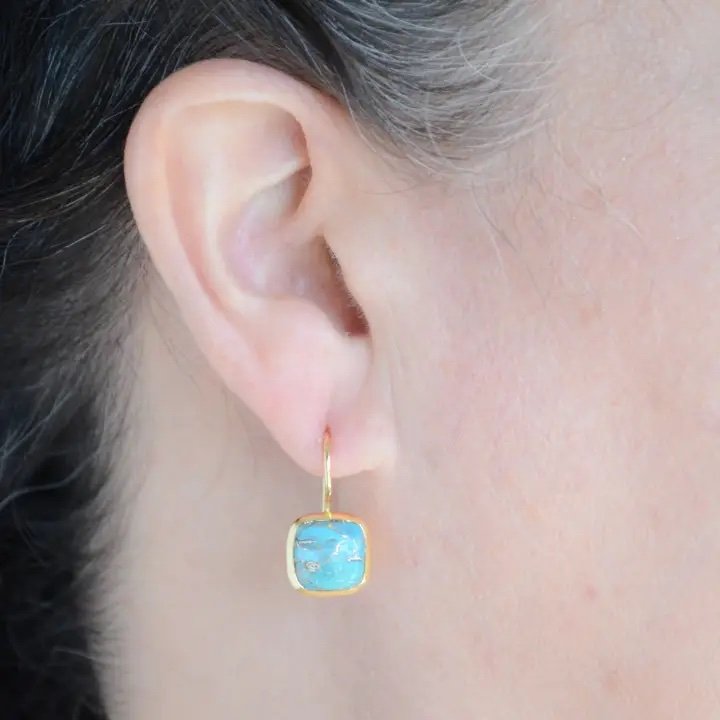 Cushion Cut Turquoise Earrings2.jpeg