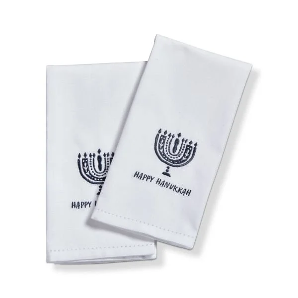 Happy Hanukkah Guest Towels, Set of 2