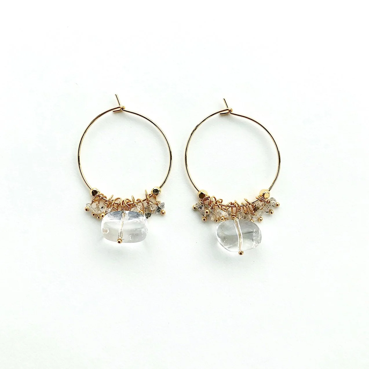 Herkimer Diamond Hoop Earrings