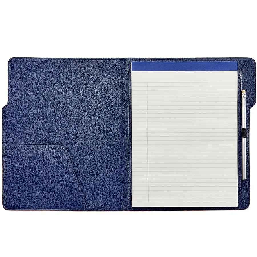 Leather Portfolio, Navy