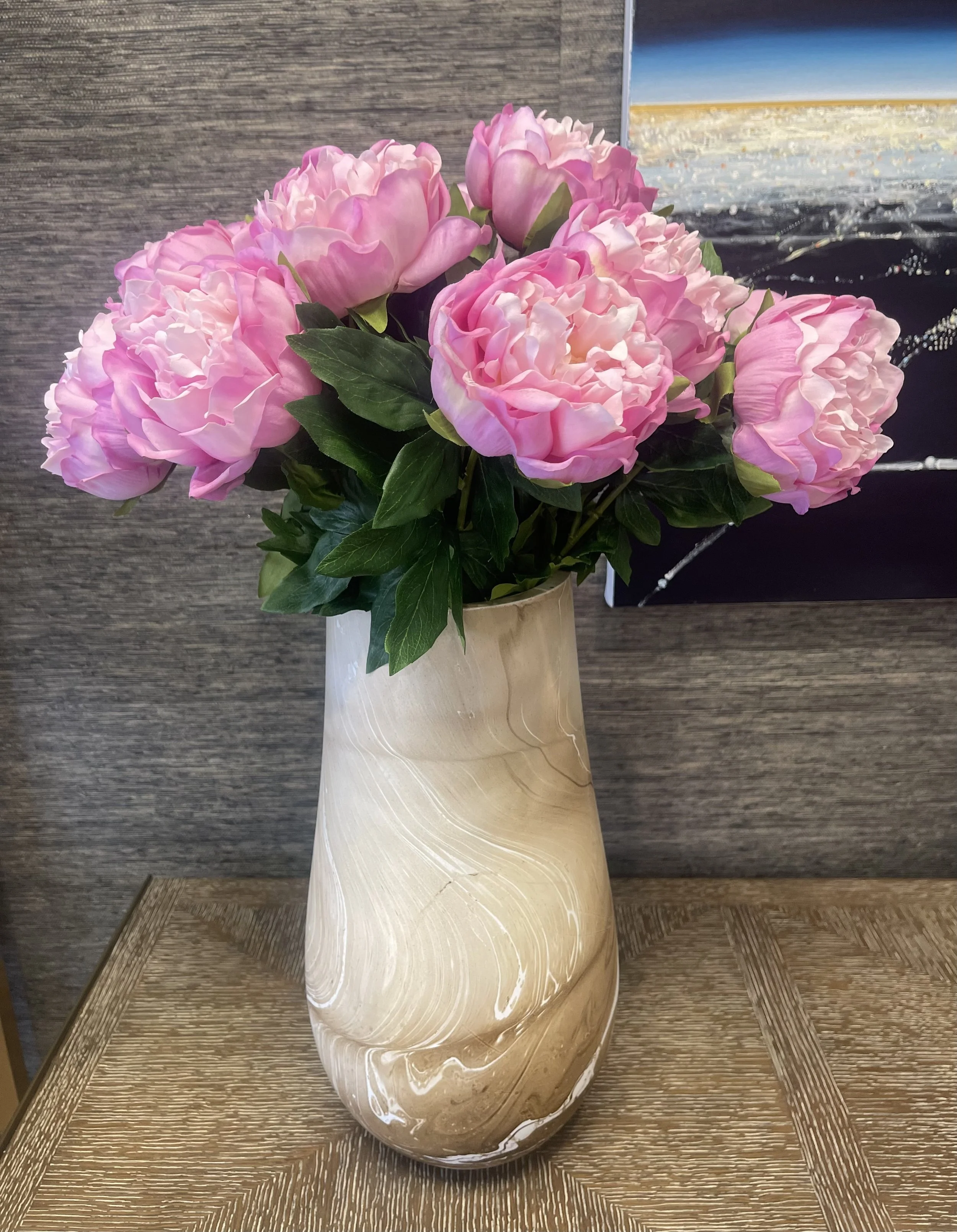 Real Touch Lavender Pink Peony Stem 23"