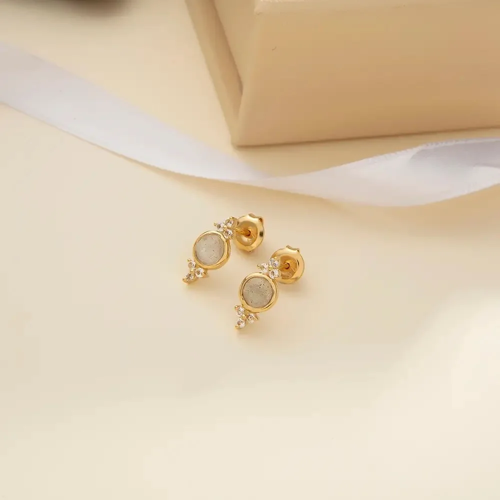 Labradorite Studs w:White Topaz.jpeg
