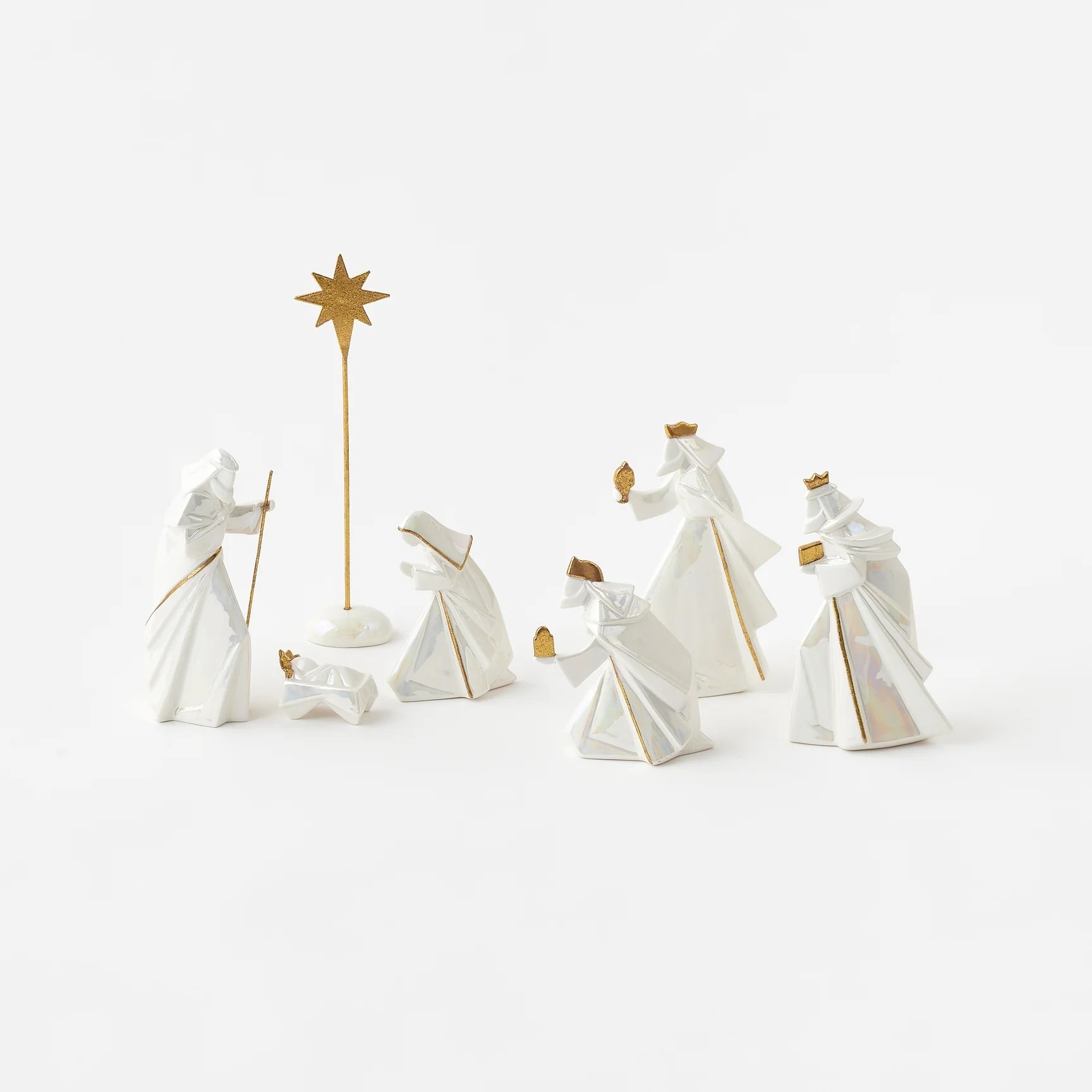 Porcelain Origami Nativity Set of 7