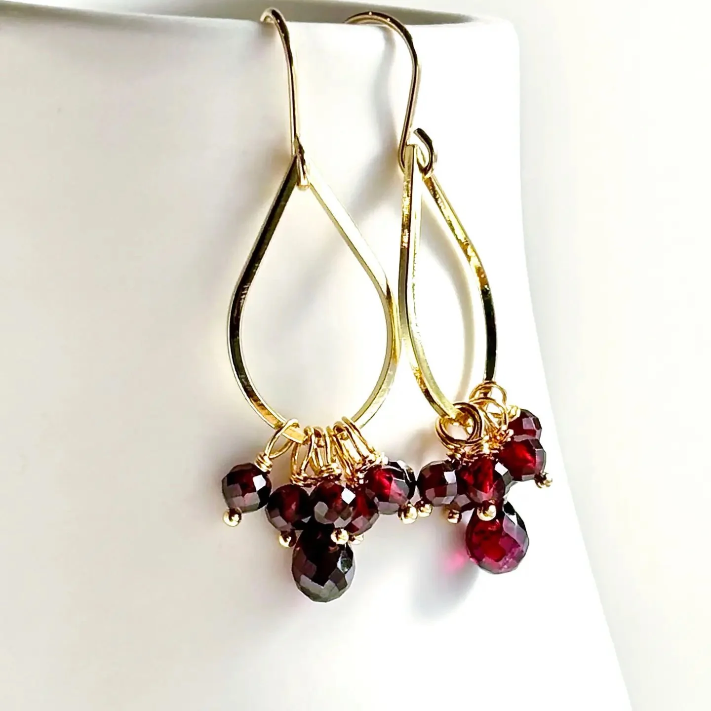 Garnet Teardrop Earrings