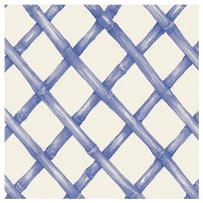 Hester & Cook Blue Lattice Cocktail Napkins