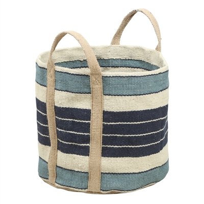 Blue Stripe Straw Cotton Tote.jpeg