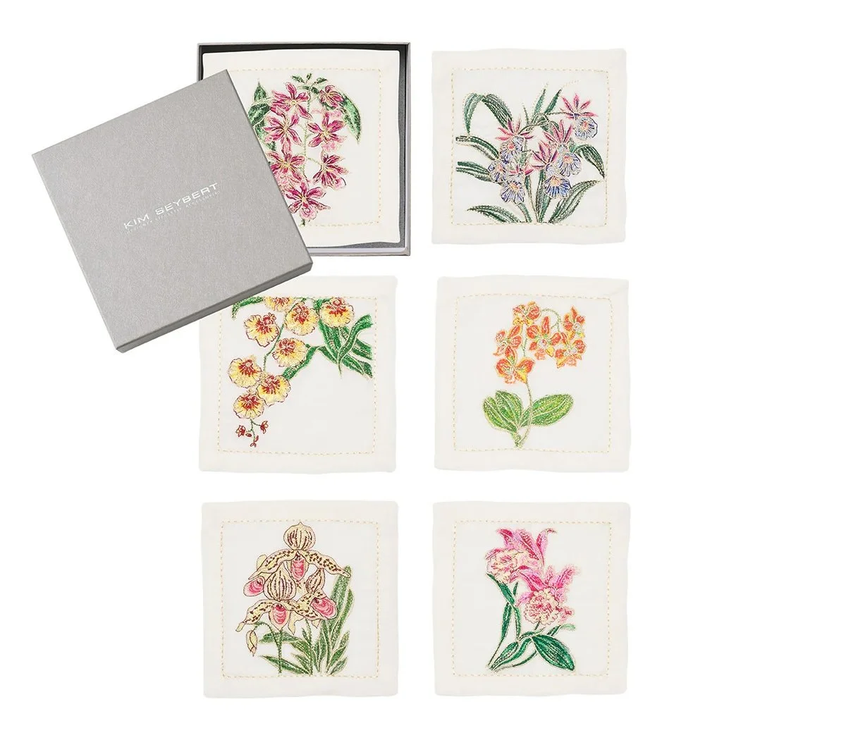 Kim Seybert Orchid Cocktail Napkins
