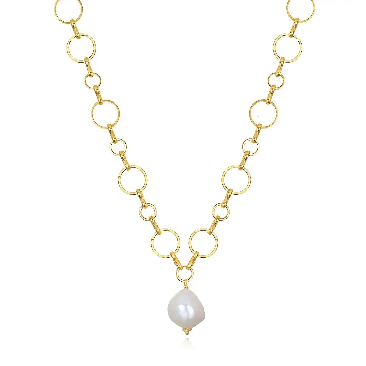 Baroque Pearl Loop Necklace