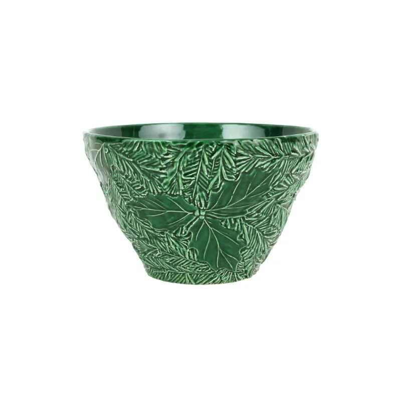 Vietri Lastra Holiday Green Figural Deep Bowl