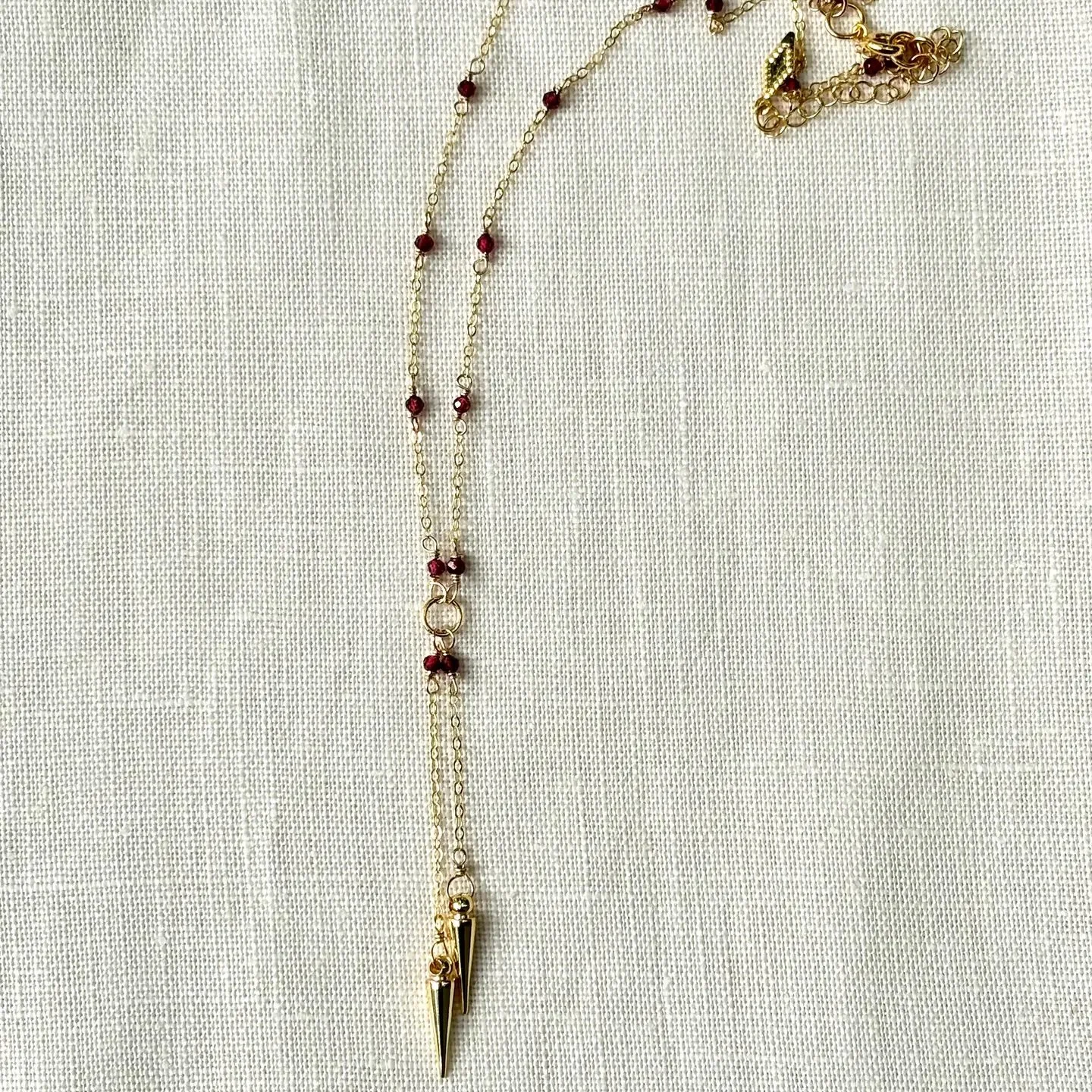 Garnet Spike Necklace