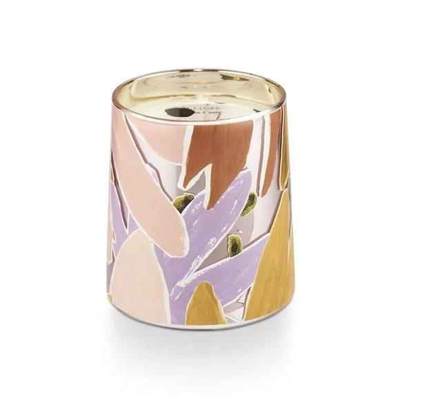 Lavender Pearl Glass Candle