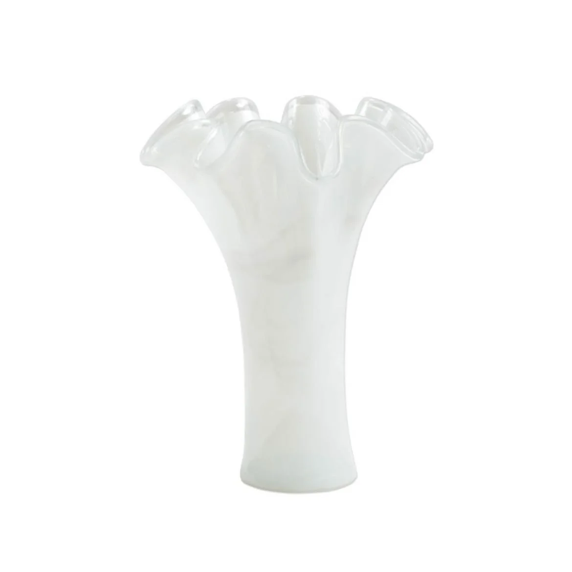 Vietri Onda Short Vase White