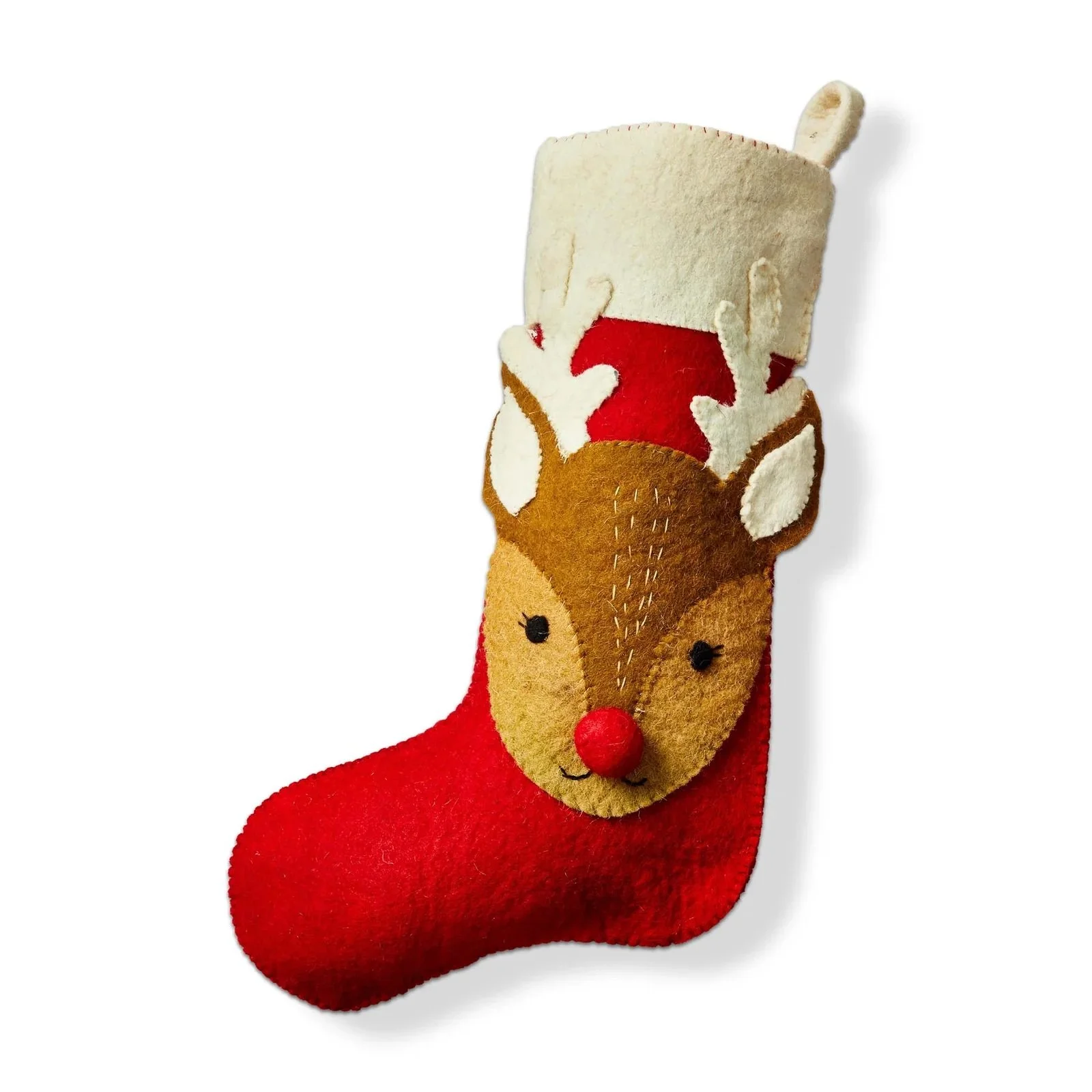 Reindeer Felt Stocking