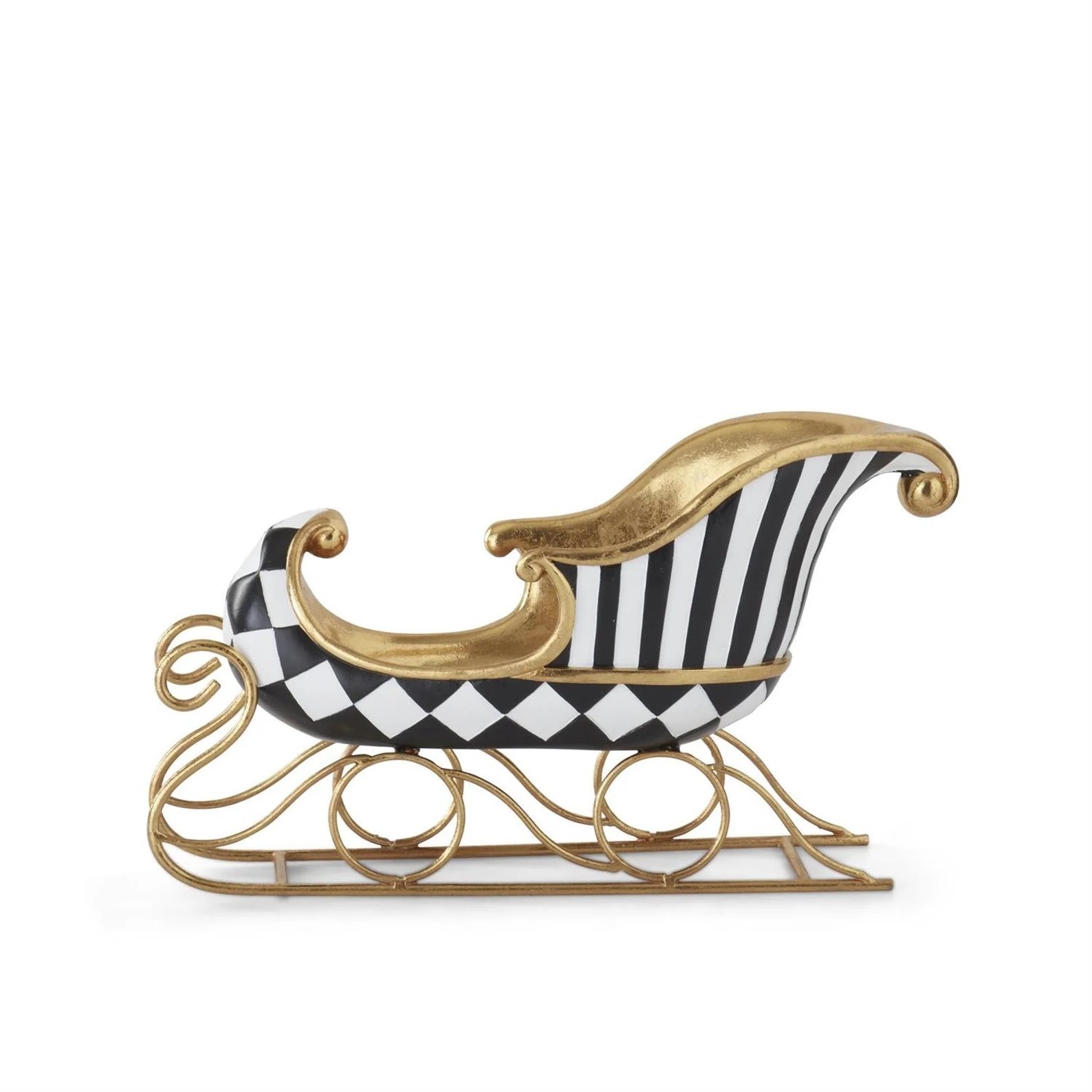 Gold Gilded Harlequin Sleigh