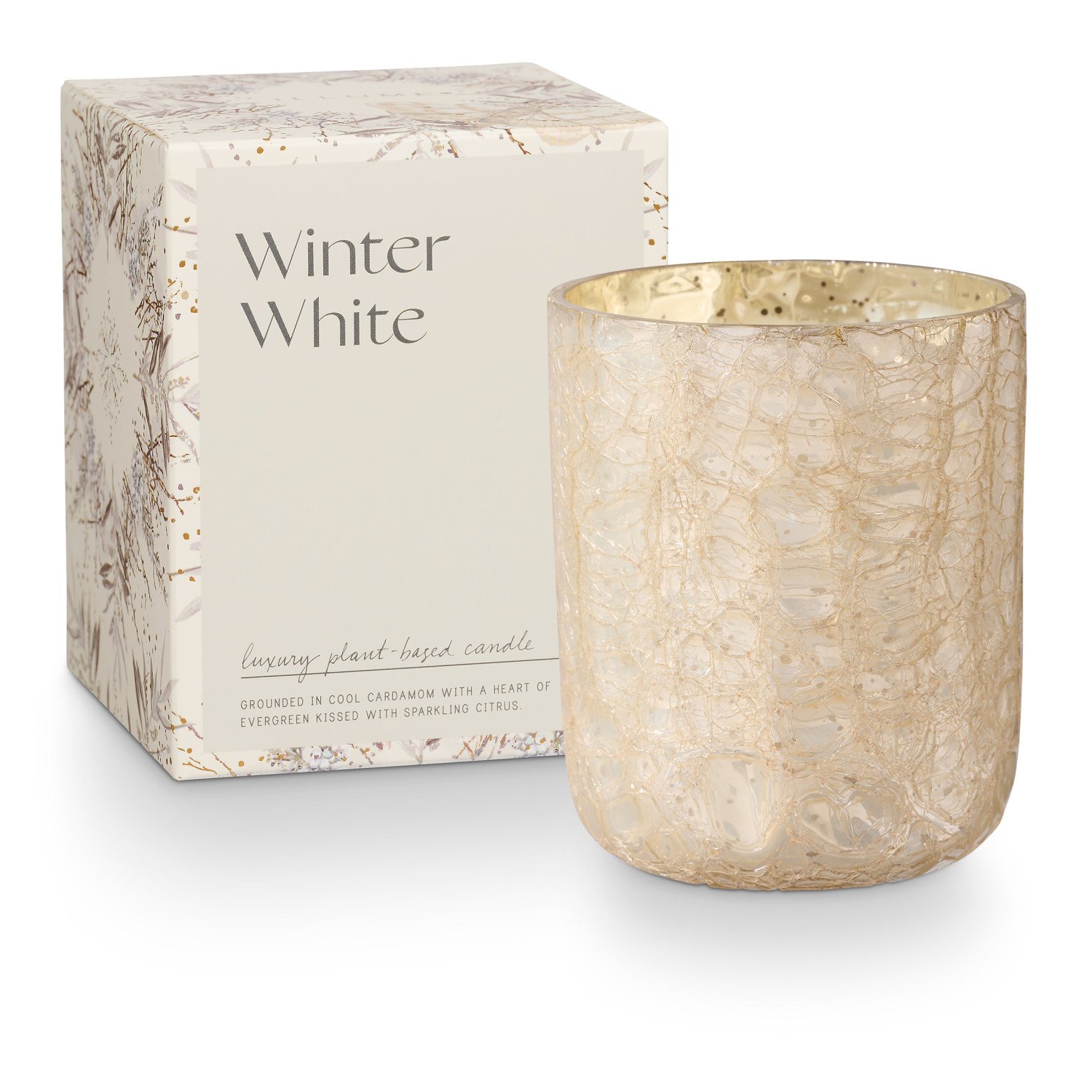 Winter White Small Luxe Glass Candle