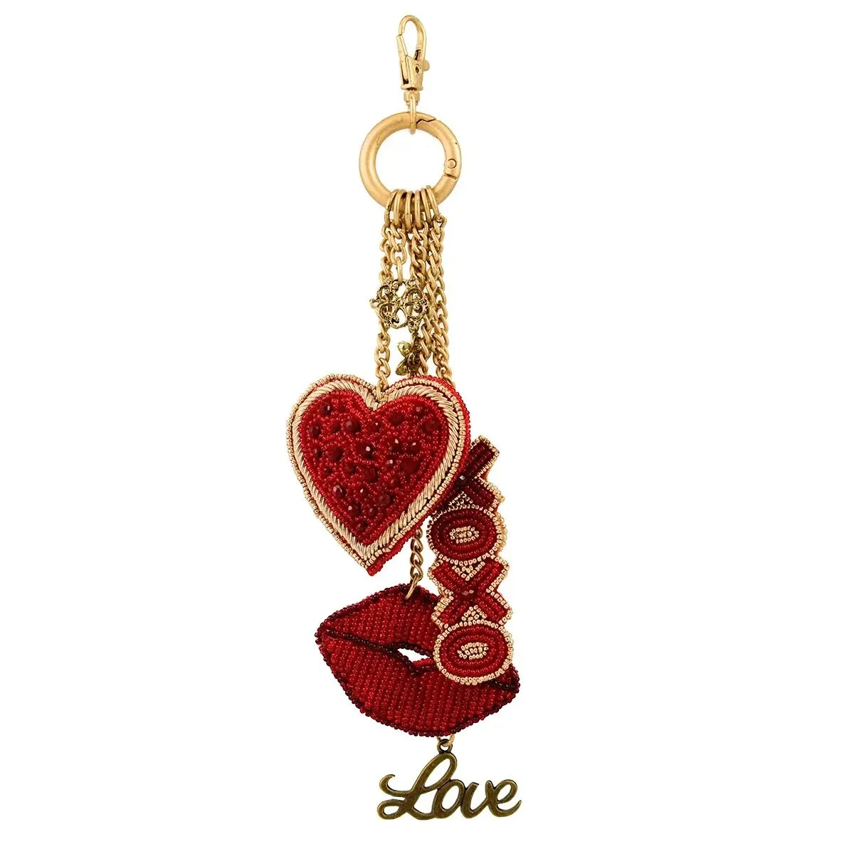 Lover's Lane Beaded Handbag Charm