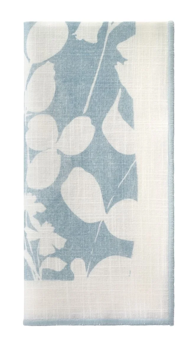 Bodrum Fleur De Lin Blue Napkins, Set of 4