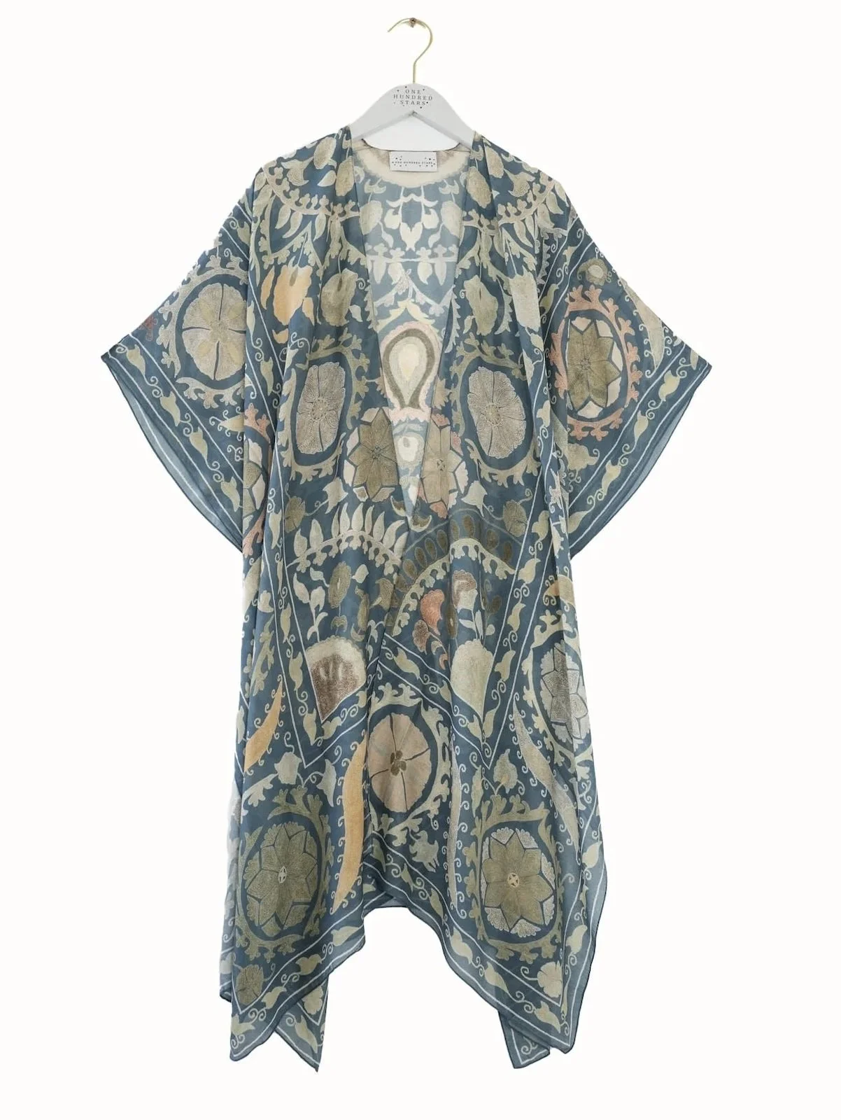 Susani Blue Long Kimono