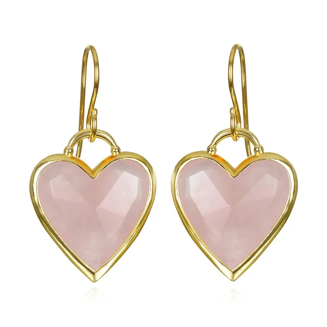 Frame Rose Quartz Heart Earring