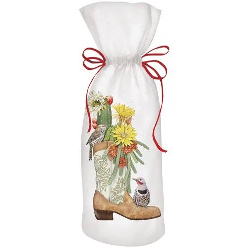 Cactus Boot Wine Bag
