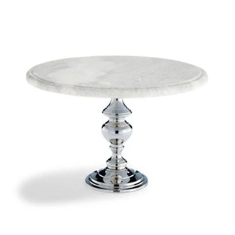 Marble Serving Pedestal Stand, Medium
