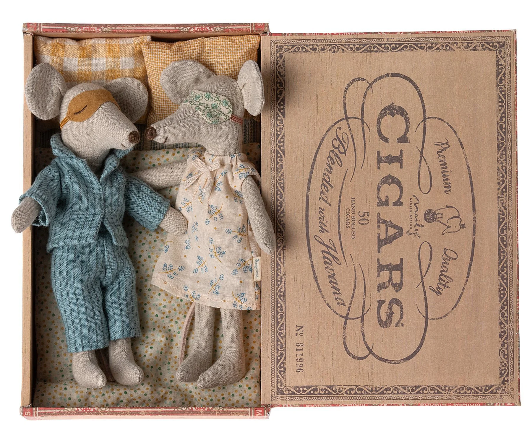 Maileg Mum and Dad Mice in Matchbox
