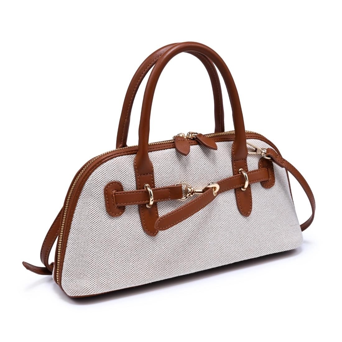Amelia Crossbody Bag, Ivory and Tan