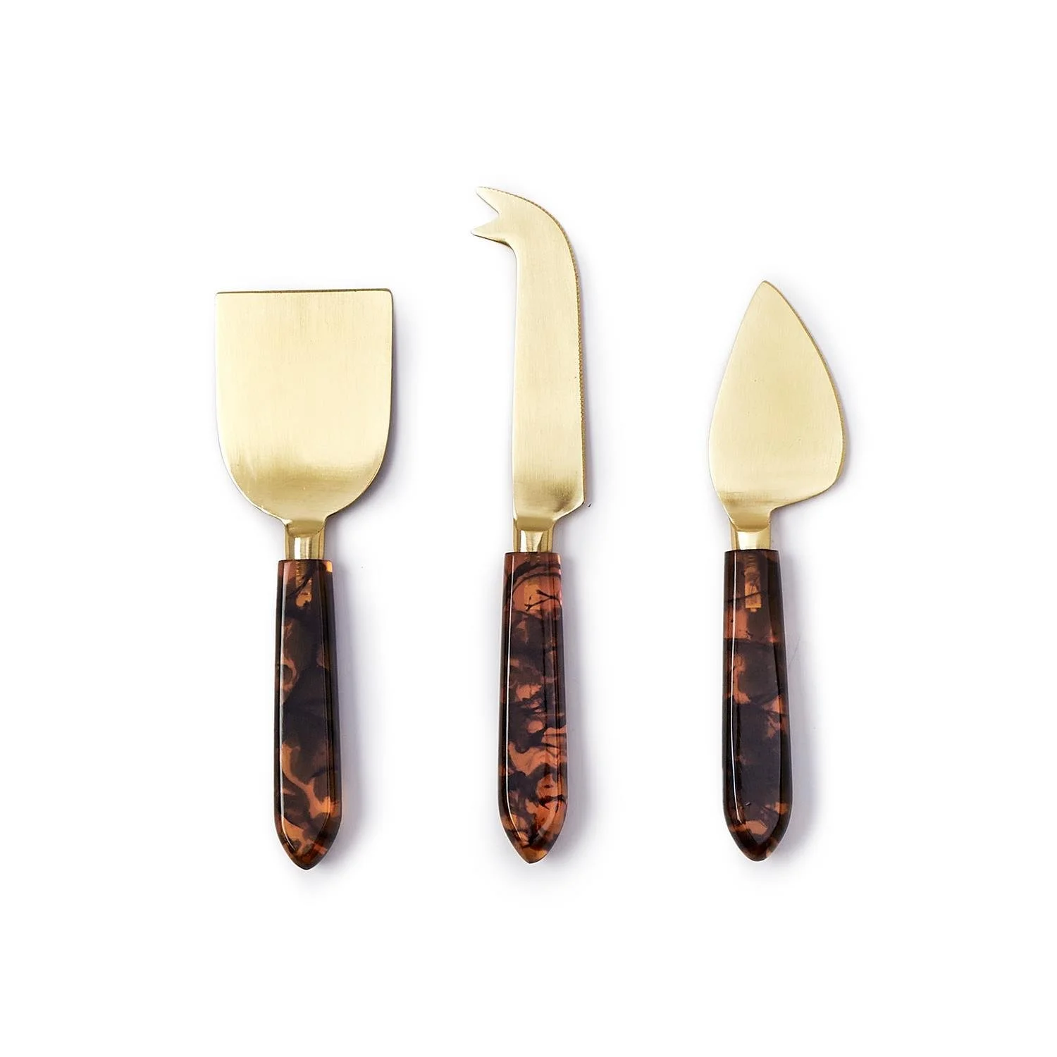 Tortoise Cheese Knives, Set of 3