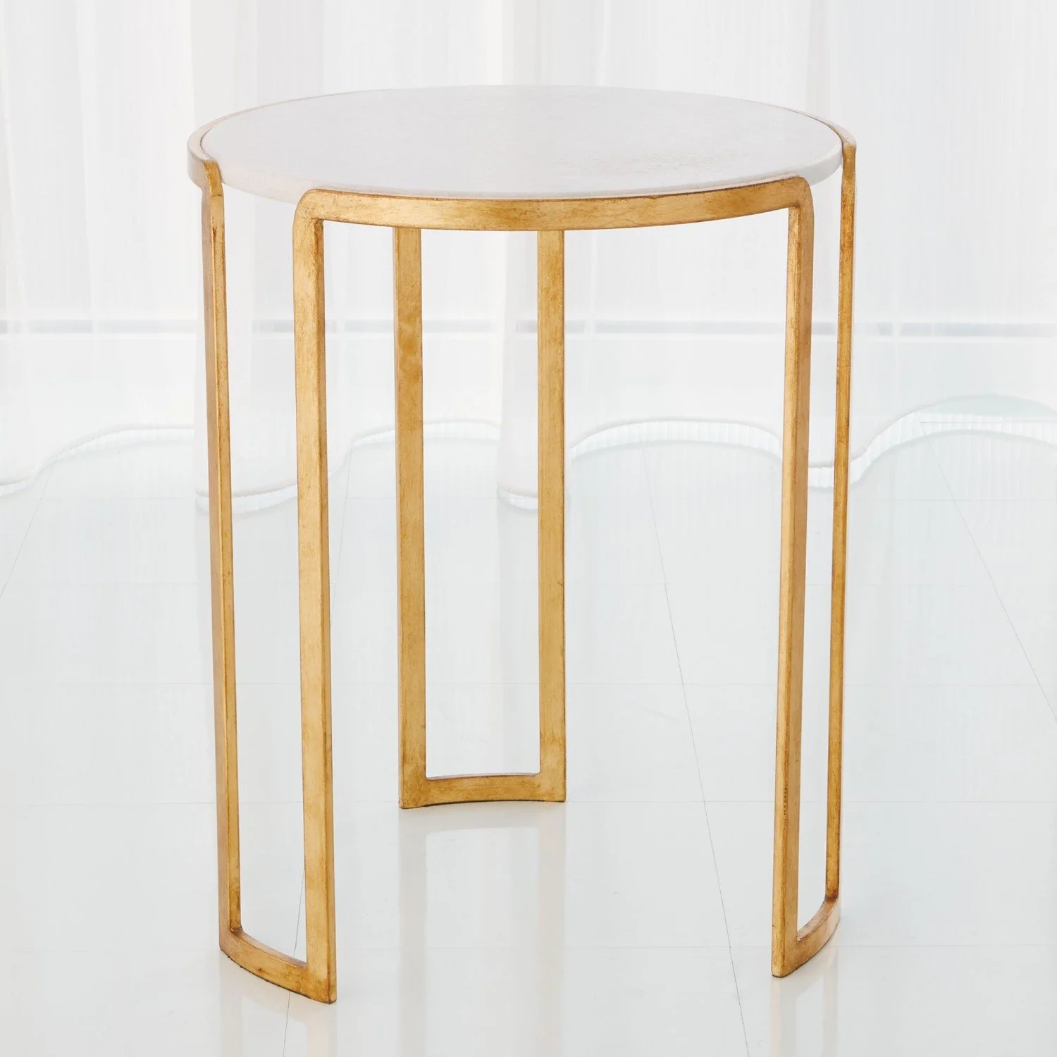 Channel Gold Leaf Accent Table
