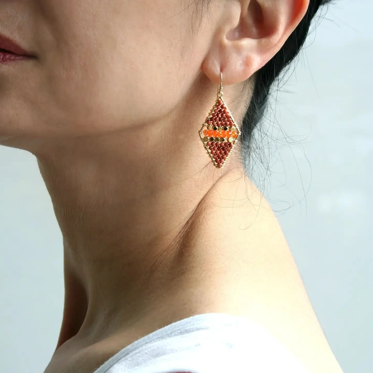 Goldstone Carnelian Earring2.jpeg