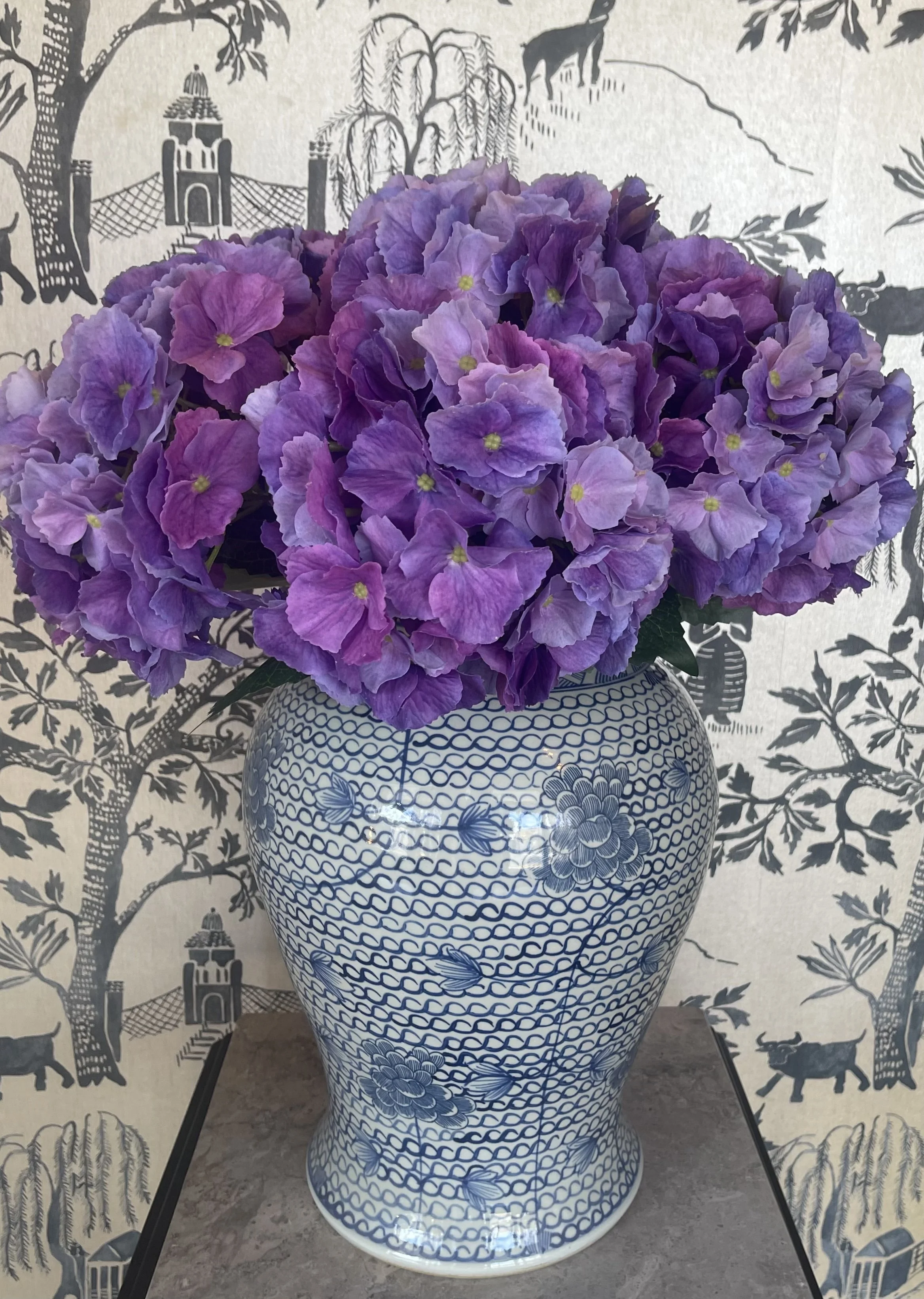 Real Touch Hydrangea Stem Violet