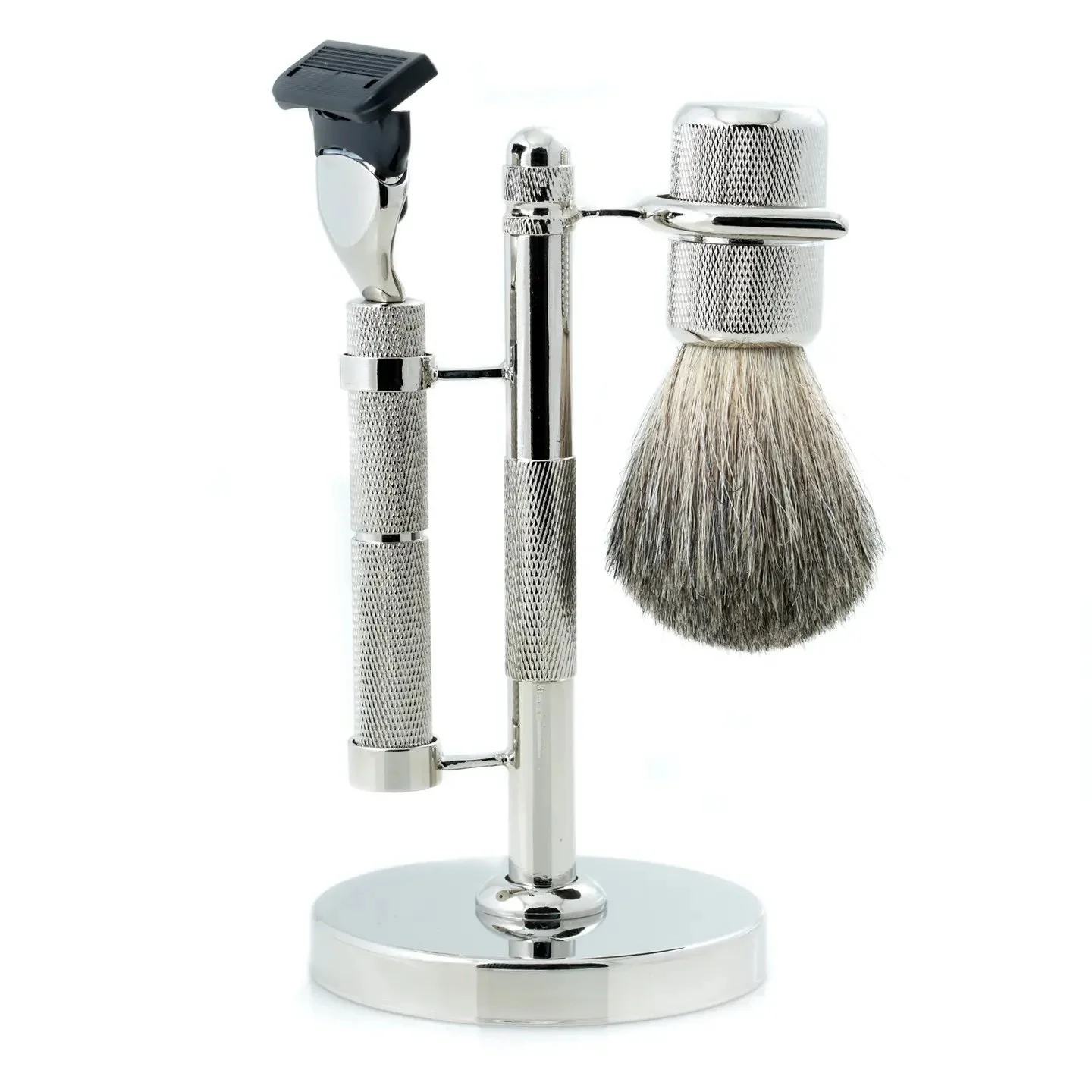 Diamond-Cut Chrome Shaving Set