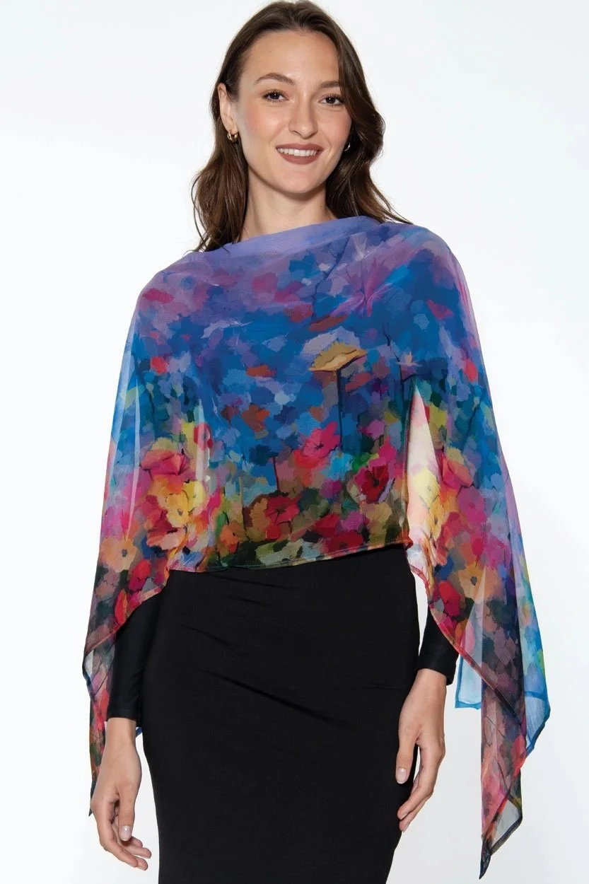 Watercolor Floral Scarf