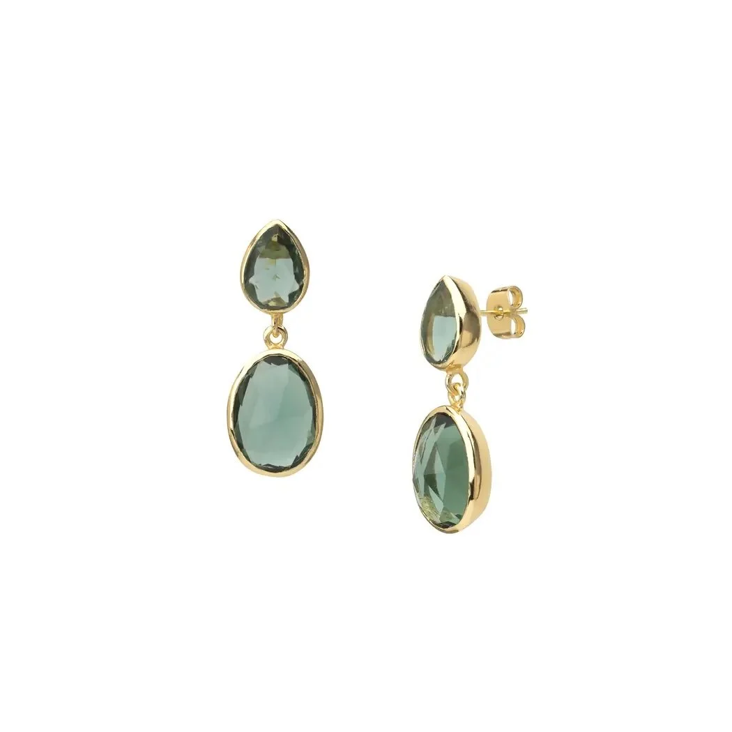 Green Tourmaline Drop Earrings
