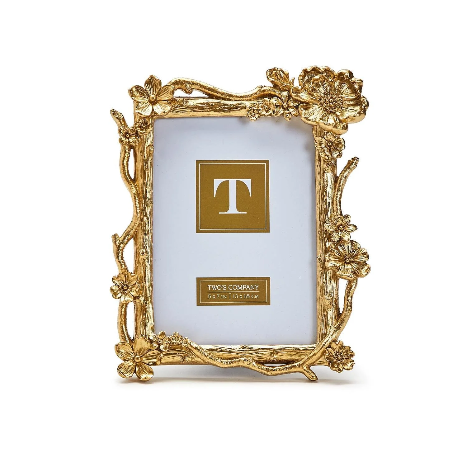 Gold Floral Frame 5x7